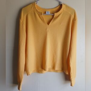 Hurley Yellow Ribbed Knit Top
